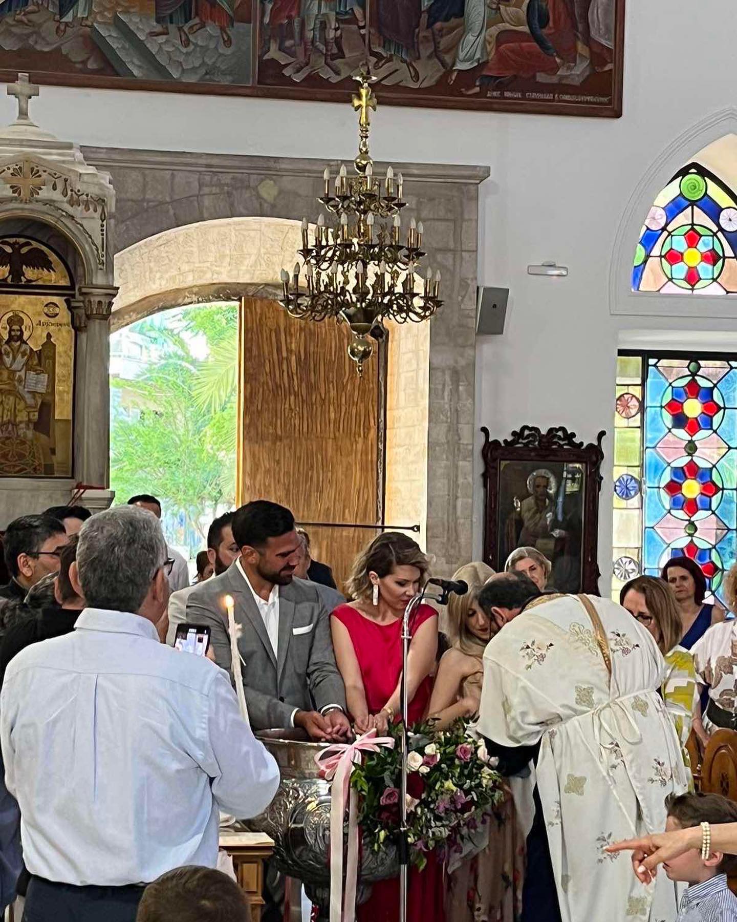 Photo shared by Menia Mathioudaki on June 11 2023 tagging @dimitris vourliotis. May be an image of 10 people and wedding